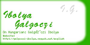 ibolya galgoczi business card
