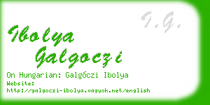 ibolya galgoczi business card
